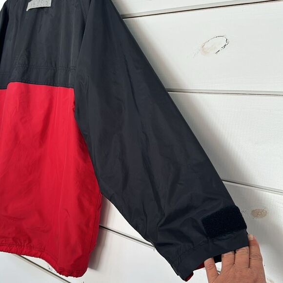 Vintage GAP Windbreaker Jacket Red Black Pullover Anorak Half Zip Men XL 90's - Picture 15 of 16